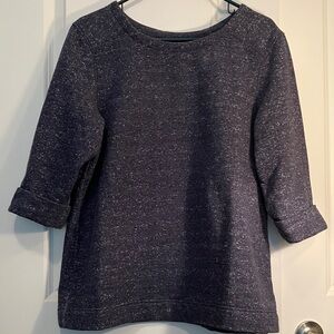 Coldwater Creek Navy Heathered Top